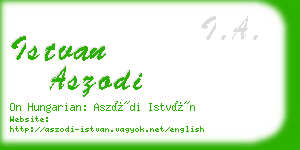 istvan aszodi business card